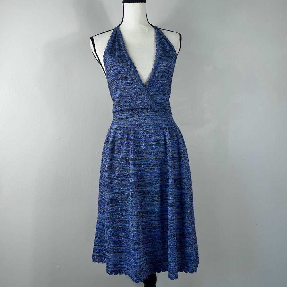 Missoni halter metallic knit dress